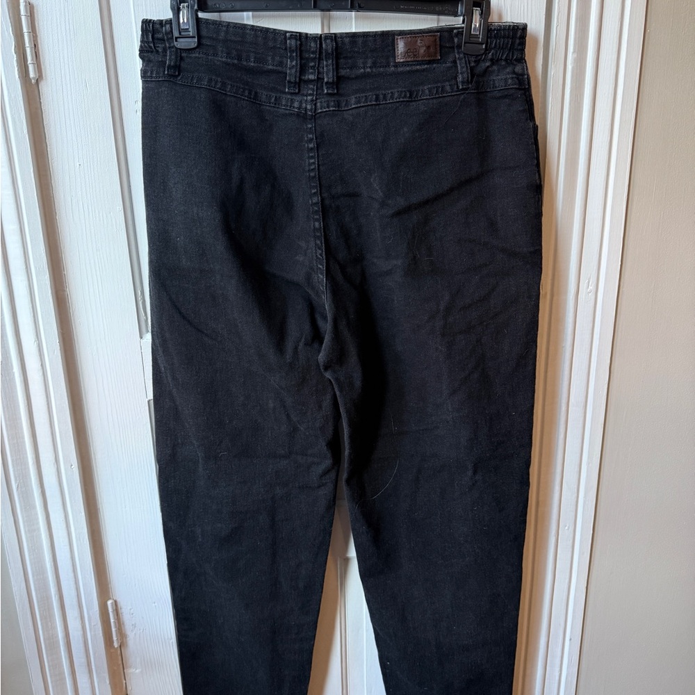 Vintage Women’s Lee Charcoal Denim Pants, Mid Rise, size 16 medium - Picture 6 of 10